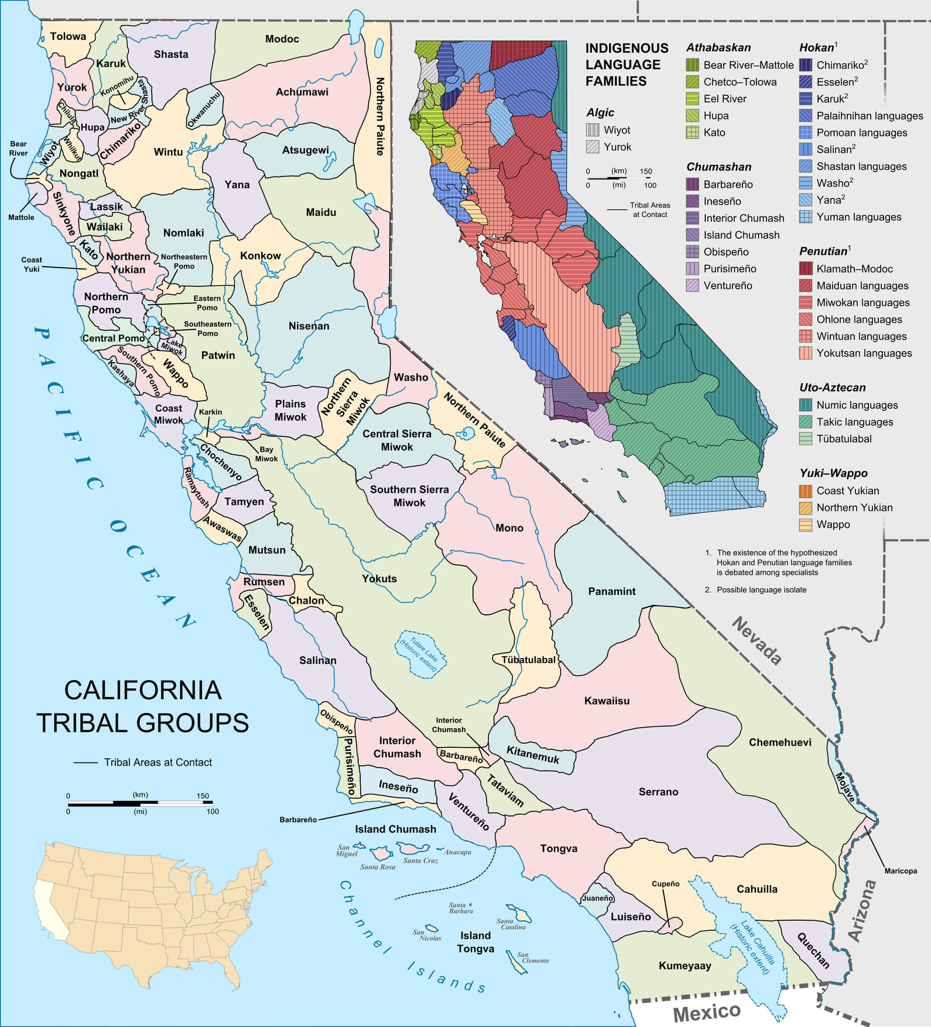Langues des tribus de Californie
